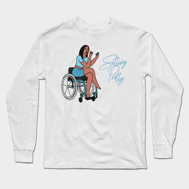 Sitting Pretty in Blue 1 Long Sleeve T-Shirt by Dissent Clothing